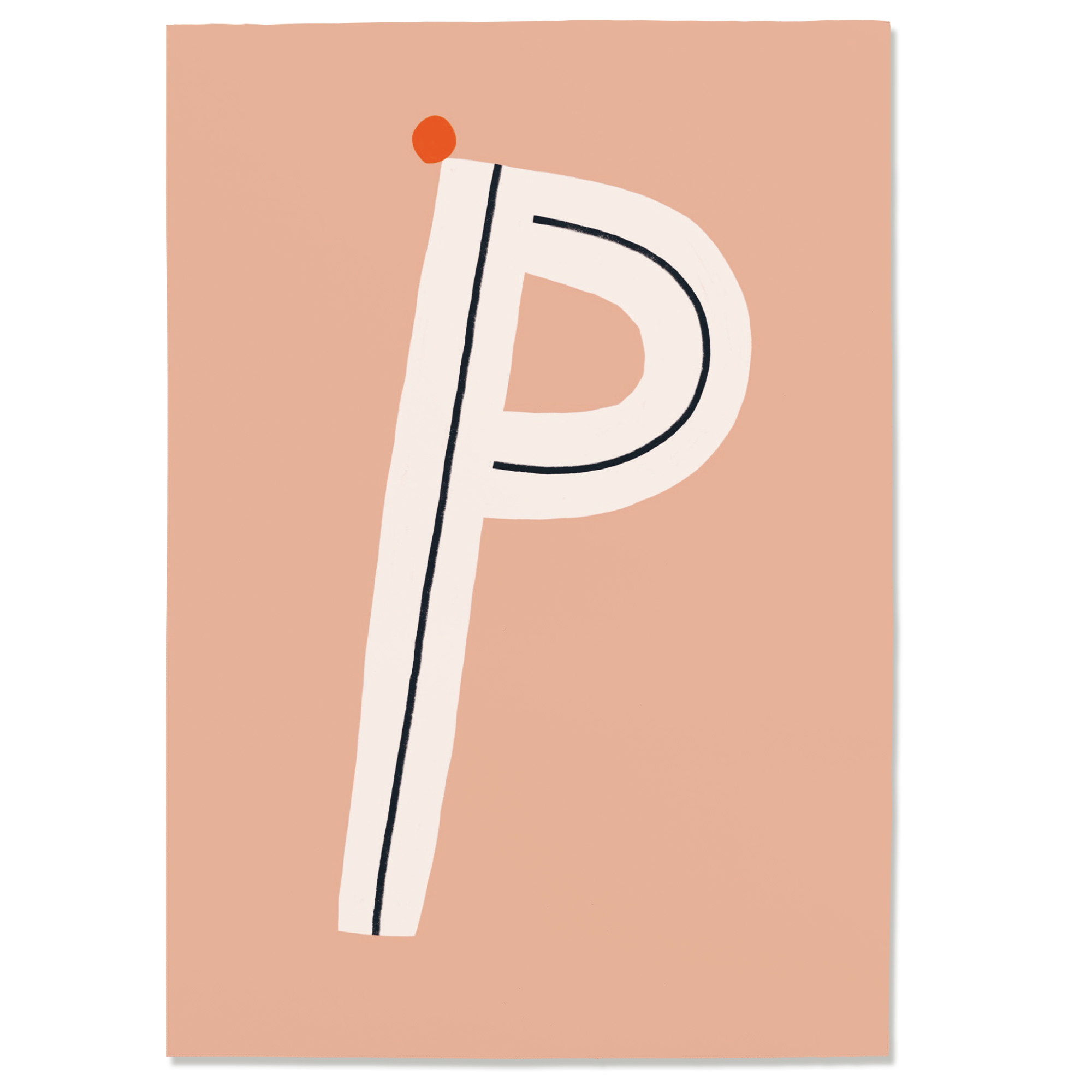 Postkarte P, Postkarte Buchstabe P, illustrierte Postkarte mit Buchstabe P, ABC Postkarten, Postkartenset ABC, Buchstabenpostkarten von Anna Katharina Jansen Postkarte P, Postkarte Buchstabe P, illustrierte Postkarte mit Buchstabe P, ABC Postkarten, Postkartenset ABC, Buchstabenpostkarten von Anna Katharina Jansen