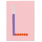 Postkarte L#2, Postkarte Buchstabe L, illustrierte Postkarte mit Buchstabe L, ABC Postkarten, Postkartenset ABC, Buchstabenpostkarten von Anna Katharina Jansen